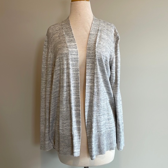 Croft&Barrow Heather grey open front cardigan - Picture 1 of 5